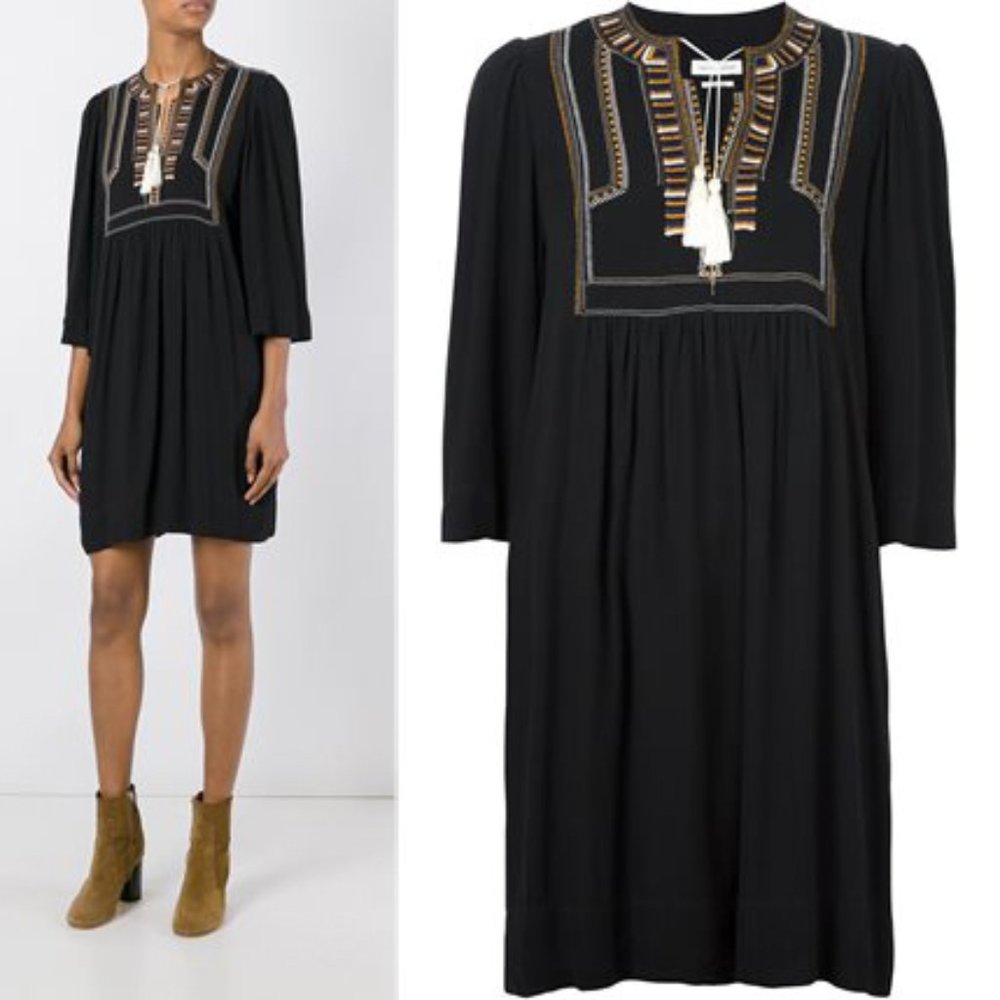 NEW etoile isabel marant clara black dress size 34